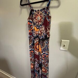 Bohemian Print Maxi Dress in Rich Hues
